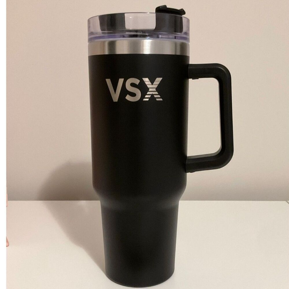 Victoria’s Secret - VSX - Limited Edition - 40oz Tumbler - Black & Silver - NEW!